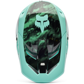 Casque cross Enfant Fox V1 Kairos Turquoise 2026 Dessus