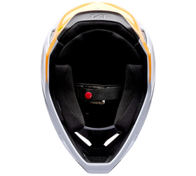 Casque cross Enfant Fox V1 Noble Noir-Blanc 2026 Dessous