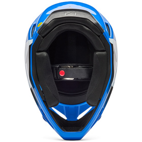 Casque cross Enfant Fox V1 Shield Bleu 2026 Dessous