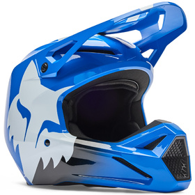 Casque cross Enfant Fox V1 Shield Bleu 2026