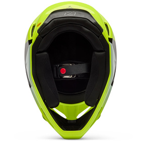 Casque cross Enfant Fox V1 Shield Jaune Fluo 2026 Dessous