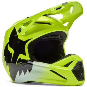 Casque cross Enfant Fox V1 Shield Jaune Fluo 2026