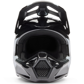 Casque cross Enfant Fox V1 Shield Noir 2026 Devant