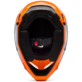 Casque cross Enfant Fox V1 Shield Orange Fluo 2026 Dessous