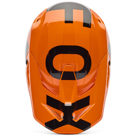 Casque cross Enfant Fox V1 Shield Orange Fluo 2026 Dessus