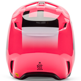 Casque cross Enfant Fox V1 Shield Rose 2026 Derrière