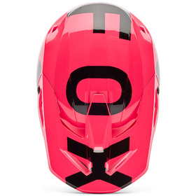 Casque cross Enfant Fox V1 Shield Rose 2026 Dessus
