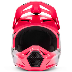 Casque cross Enfant Fox V1 Shield Rose 2026 Devant