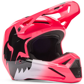 Casque cross Enfant Fox V1 Shield Rose 2026