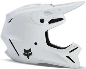 Casque cross Enfant Fox V3 Solid Blanc Mat 2024