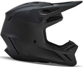 Casque cross Enfant Fox V3 Solid Noir Mat 2024