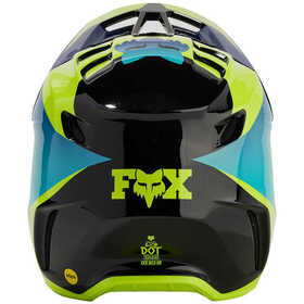 Casque cross Enfant Fox V3 Streak Jaune 2024 Derrière