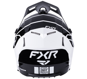 Casque cross Enfant FXR Clutch Blanc-Noir 2026 Derrière