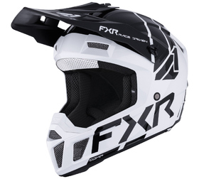 Casque cross Enfant FXR Clutch Blanc-Noir 2026