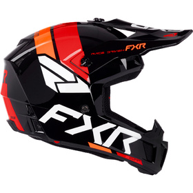 Casque cross Enfant FXR Clutch Red-Orange 2027 Côté