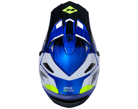 Casque cross Enfant Kenny Track Speed Neon Blue 2026 Dessus