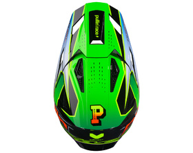 Casque cross Enfant Pull-In Race Neon Green 2027 Dessus