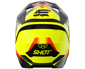Casque cross Enfant Shot Furious Rocket Jaune Fluo 2027 Derrière