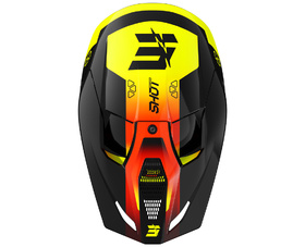 Casque cross Enfant Shot Furious Rocket Jaune Fluo 2027 Dessus