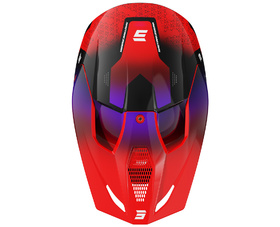 Casque cross Enfant Shot Furious Stream Rouge 2027 Dessus
