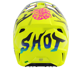 Casque cross Enfant Shot Speed Ghost Jaune Fluo 2026 Derrière