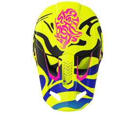 Casque cross Enfant Shot Speed Ghost Jaune Fluo 2026 Dessus
