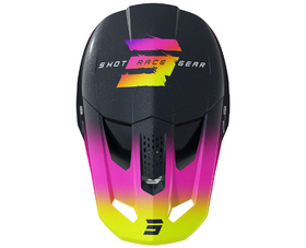 Casque cross Enfant Shot Speed Rac Rose 2027 Dessus