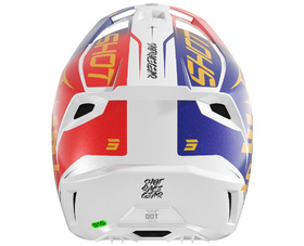 Casque cross Enfant Shot Speed Side Rouge-Bleu 2027 Derrière
