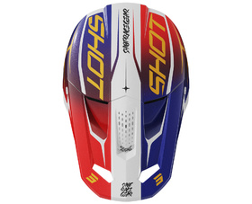 Casque cross Enfant Shot Speed Side Rouge-Bleu 2027 Dessus