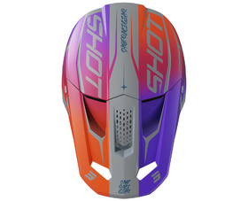 Casque cross Enfant Shot Speed Side Violet 2027 Dessus