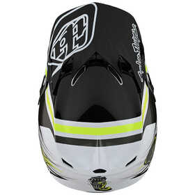 Casque cross Enfant Troy Lee Designs SE4 Polyacrylite Skooly Jaune Fluo 2023 Dessus