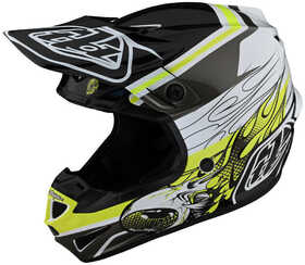 Casque cross Enfant Troy Lee Designs SE4 Polyacrylite Skooly Jaune Fluo 2023