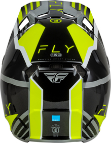 Casque cross Fly Racing Formula CC Strike Jaune Fluo 2027 Derrière