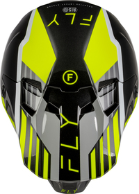 Casque cross Fly Racing Formula CC Strike Jaune Fluo 2027 Dessus