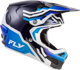 Casque cross Fly Racing Formula S Carbon Byte Bleu 2026 Côté