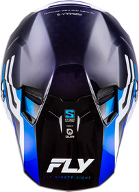 Casque cross Fly Racing Formula S Carbon Byte Bleu 2026 Dessus