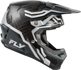 Casque cross Fly Racing Formula S Carbon Byte Gris 2026 Côté