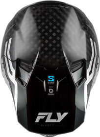 Casque cross Fly Racing Formula S Carbon Byte Gris 2026 Dessus