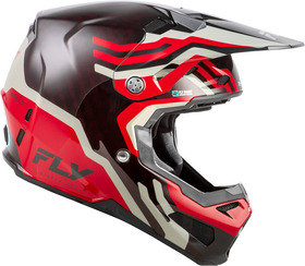Casque cross Fly Racing Formula S Carbon Byte Rouge 2026 Côté