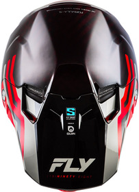 Casque cross Fly Racing Formula S Carbon Byte Rouge 2026 Dessus