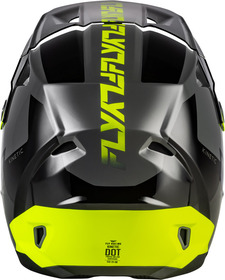 Casque cross Fly Racing Kinetic Crest Jaune Fluo 2027 Derrière