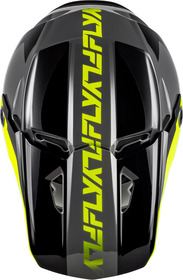 Casque cross Fly Racing Kinetic Crest Jaune Fluo 2027 Dessus