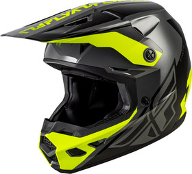 Casque cross Fly Racing Kinetic Crest Jaune Fluo 2027