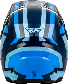 Casque cross Fly Racing Kinetic Sync Bleu 2027 Derrière