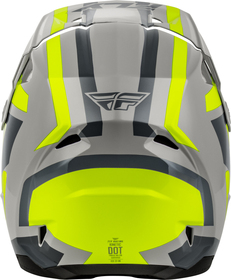 Casque cross Fly Racing Kinetic Sync Jaune Fluo 2027 Derrière