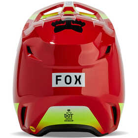 Casque cross Fox V1 Ballast Rouge Fluo 2024 Derrière