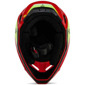 Casque cross Fox V1 Ballast Rouge Fluo 2024 Dessous