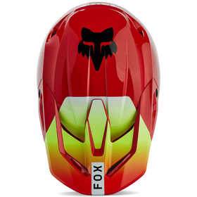 Casque cross Fox V1 Ballast Rouge Fluo 2024 Dessus