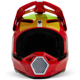 Casque cross Fox V1 Ballast Rouge Fluo 2024 Devant