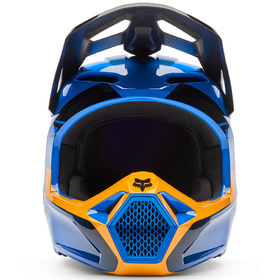 Casque cross Fox V1 Collect Bleu 2026 Devant